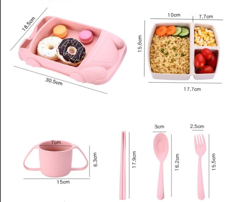 Kids Car Shaped Lunchbox With Multiple Food Compartments NALANI