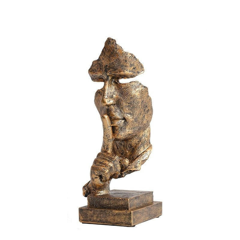 ArtCreativ | Face Statue - Abstract Resin Sculpture for Home Decor Brons NALANI