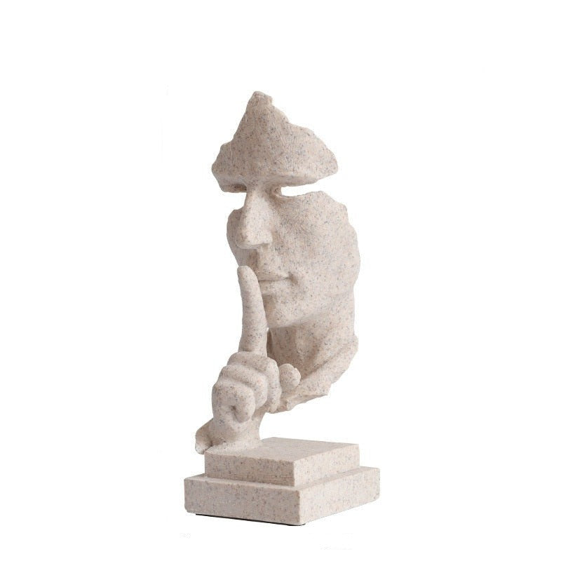 ArtCreativ | Face Statue - Abstract Resin Sculpture for Home Decor Sand NALANI