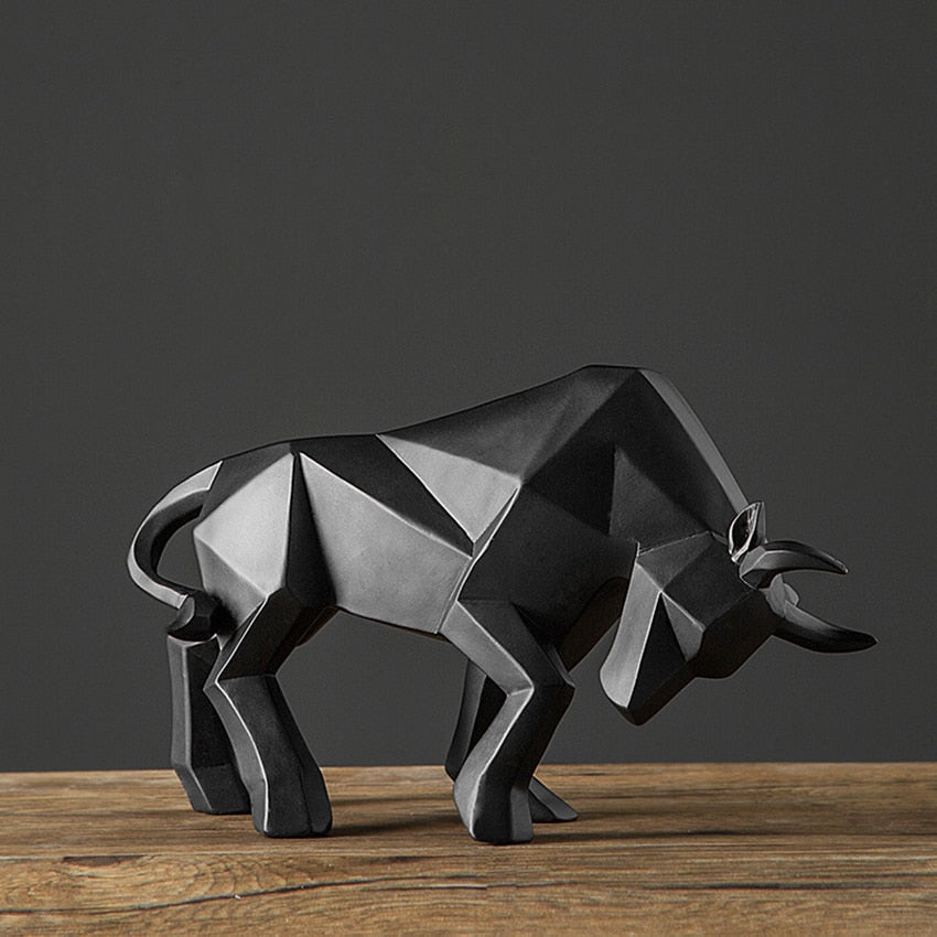 ArtCreativ | Nordic Bull Sculpture for Home or Office Decor Black NALANI
