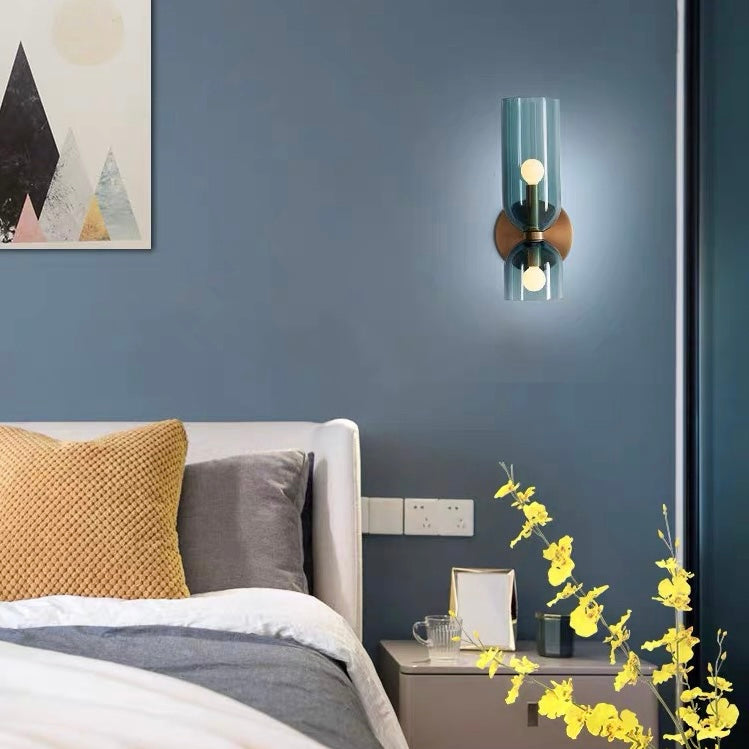 Double Head Glass Wall Lamp LED Sconces for Bedroom Decor NALANI