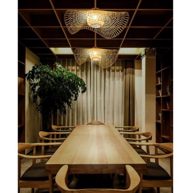 Japanese Design Rattan Pendant Lamp for Serene Interiors Calora