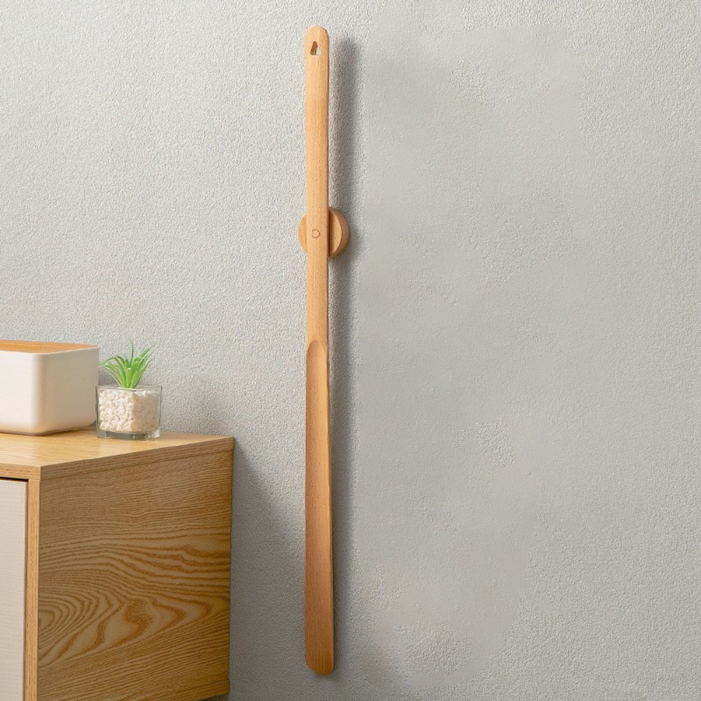 Magnetic Wooden Shoehorn With Long Beech Wood Handle 50cm oak wood NALANI