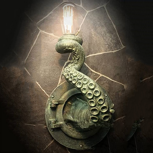 Octopus Tentacle Wall Lamp Sculpture Ocean Glow Light Green NALANI