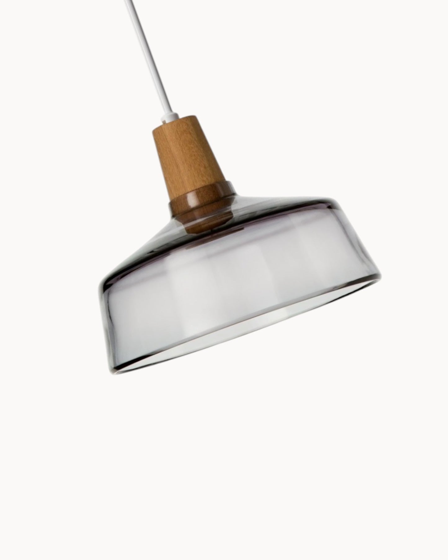 Navetti | Loft lamp - Modern Nordic glass lamps with wooden base, E27 NALANI