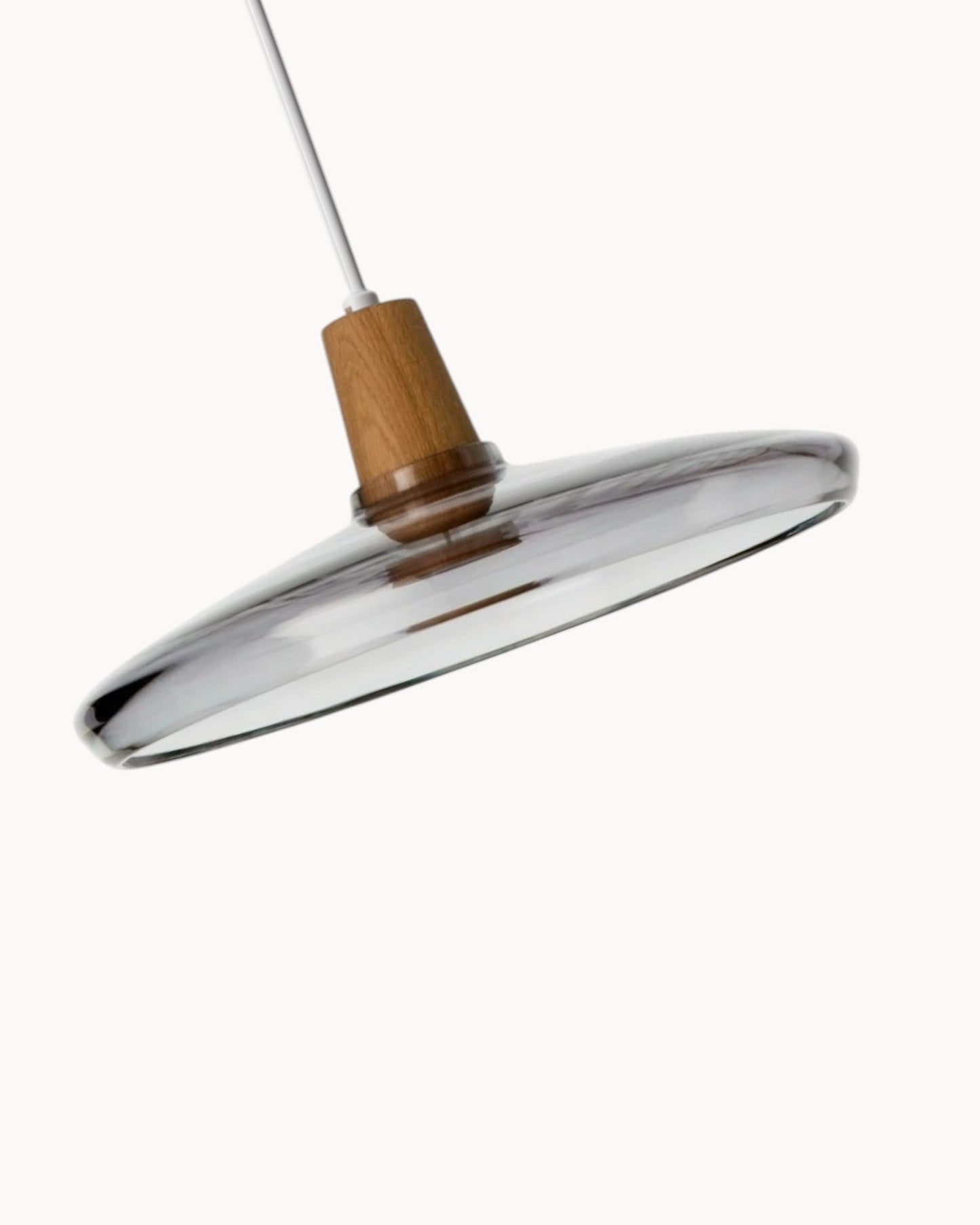 Navetti | Loft lamp - Modern Nordic glass lamps with wooden base, E27 NALANI