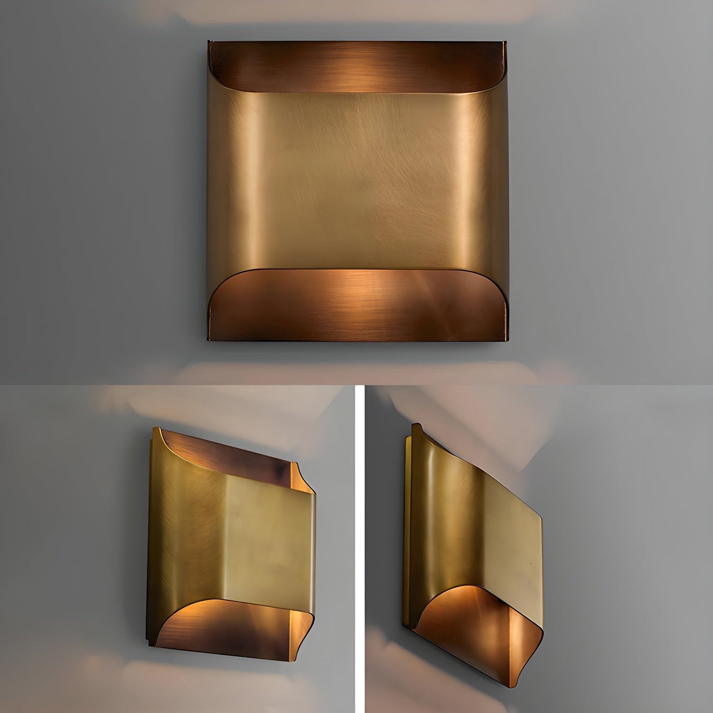 Brass Wall Lamp With Vintage Finish And Oil Coating NALANI