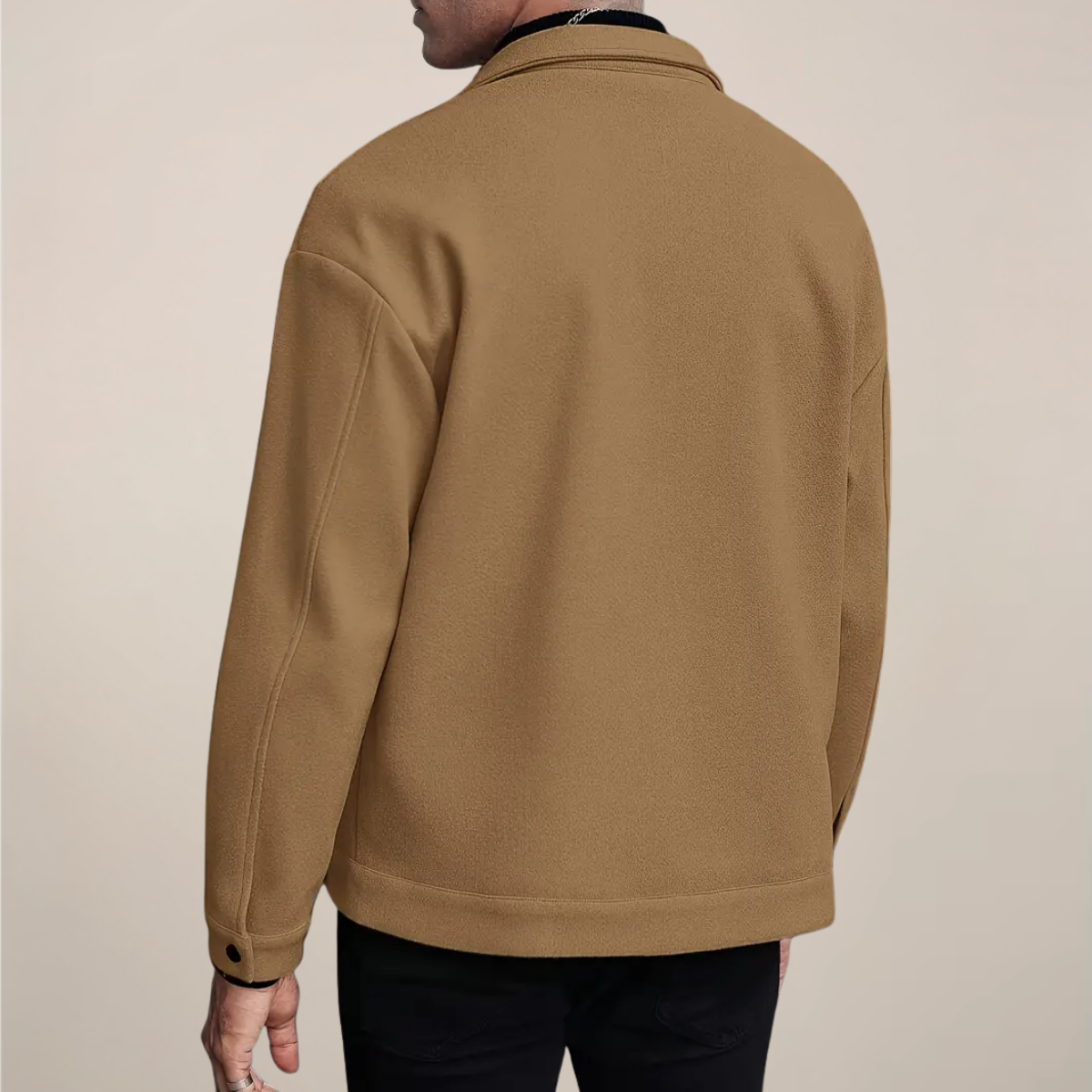 Smart Casual Button Up Jacket For Autumn Winter Layering