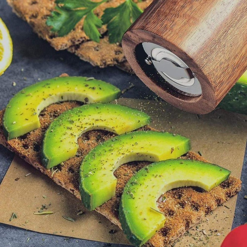 Acacia Wood Salt And Pepper Mills With Ceramic Grinder NALANI