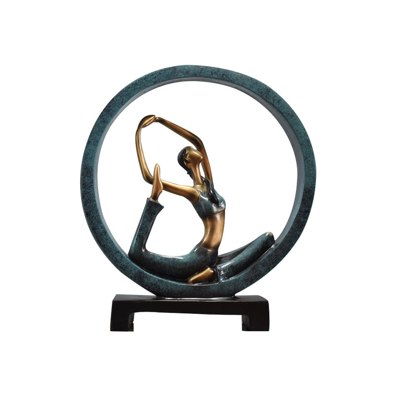 Modern Abstract Resin Yoga Sculptures for Office Décor 11 Inch NaLani