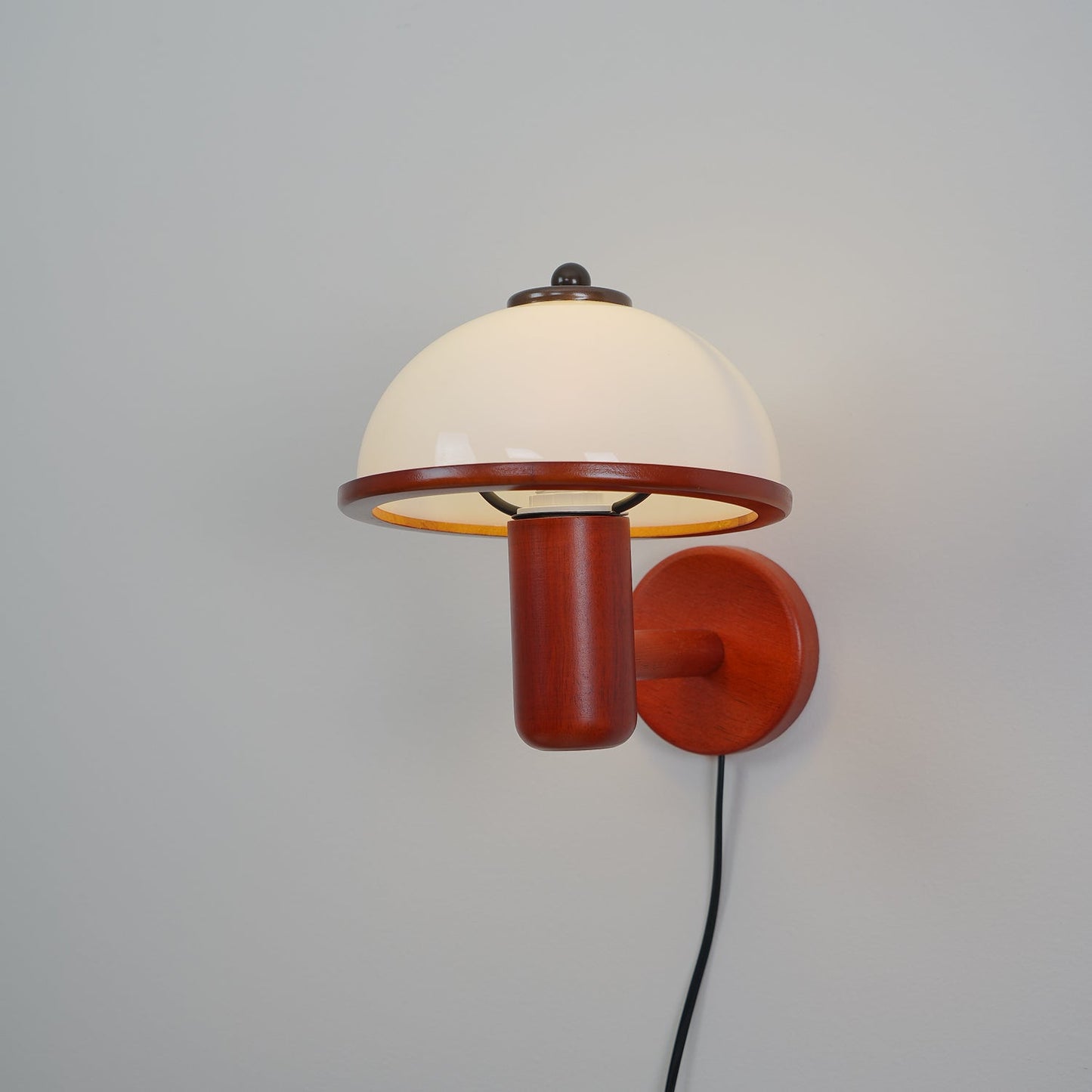 Oak Wood Mushroom Wall Lamp Ambient Living Room Light NALANI