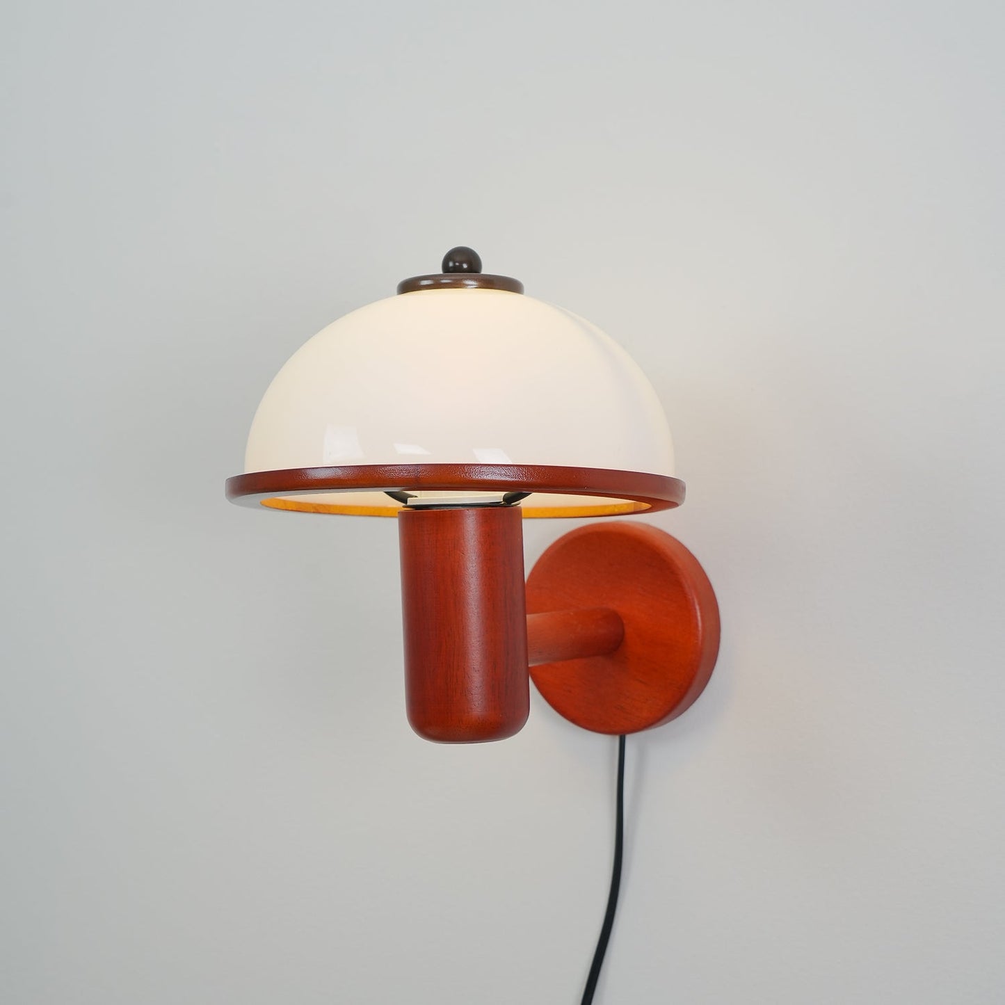 Oak Wood Mushroom Wall Lamp Ambient Living Room Light NALANI