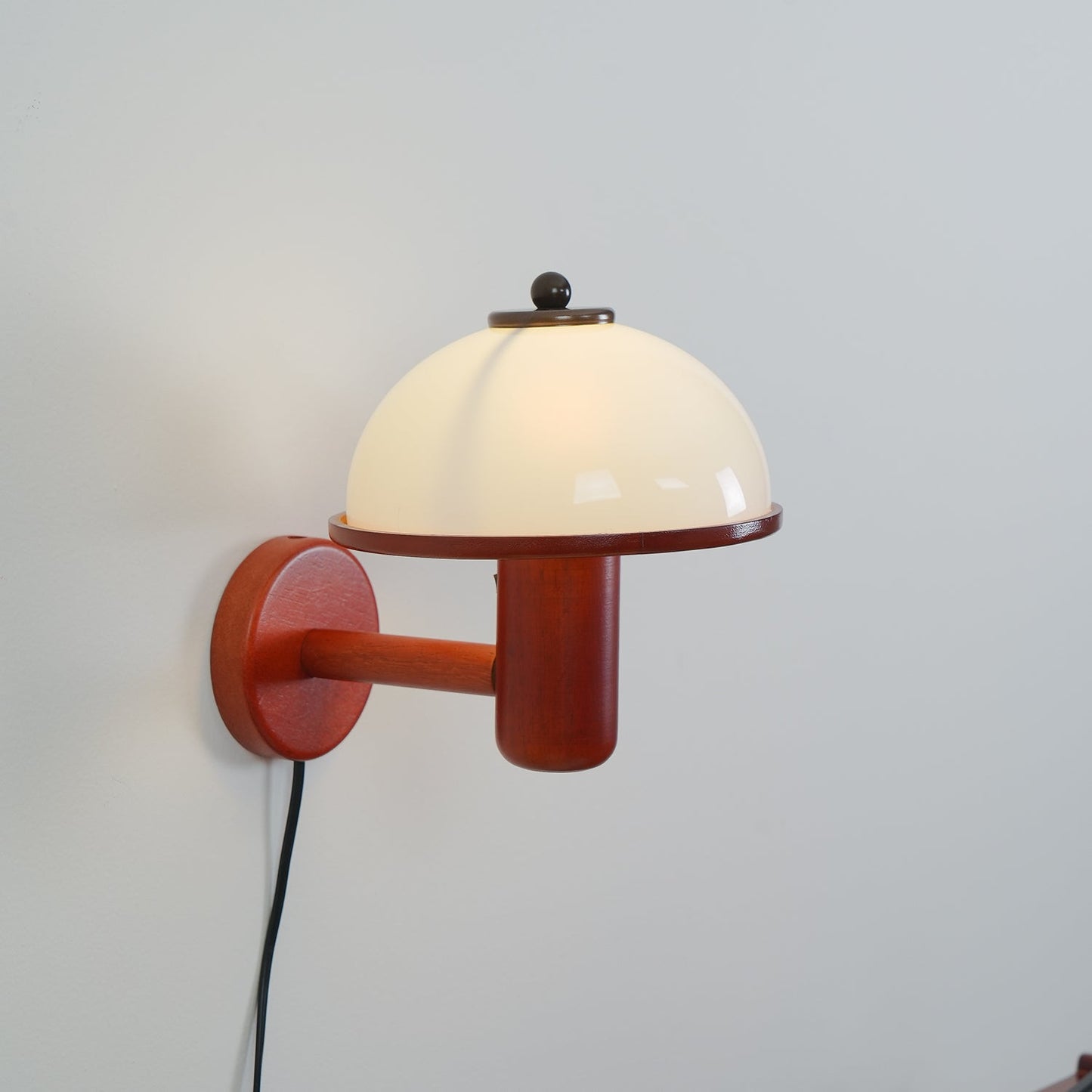 Oak Wood Mushroom Wall Lamp Ambient Living Room Light NALANI