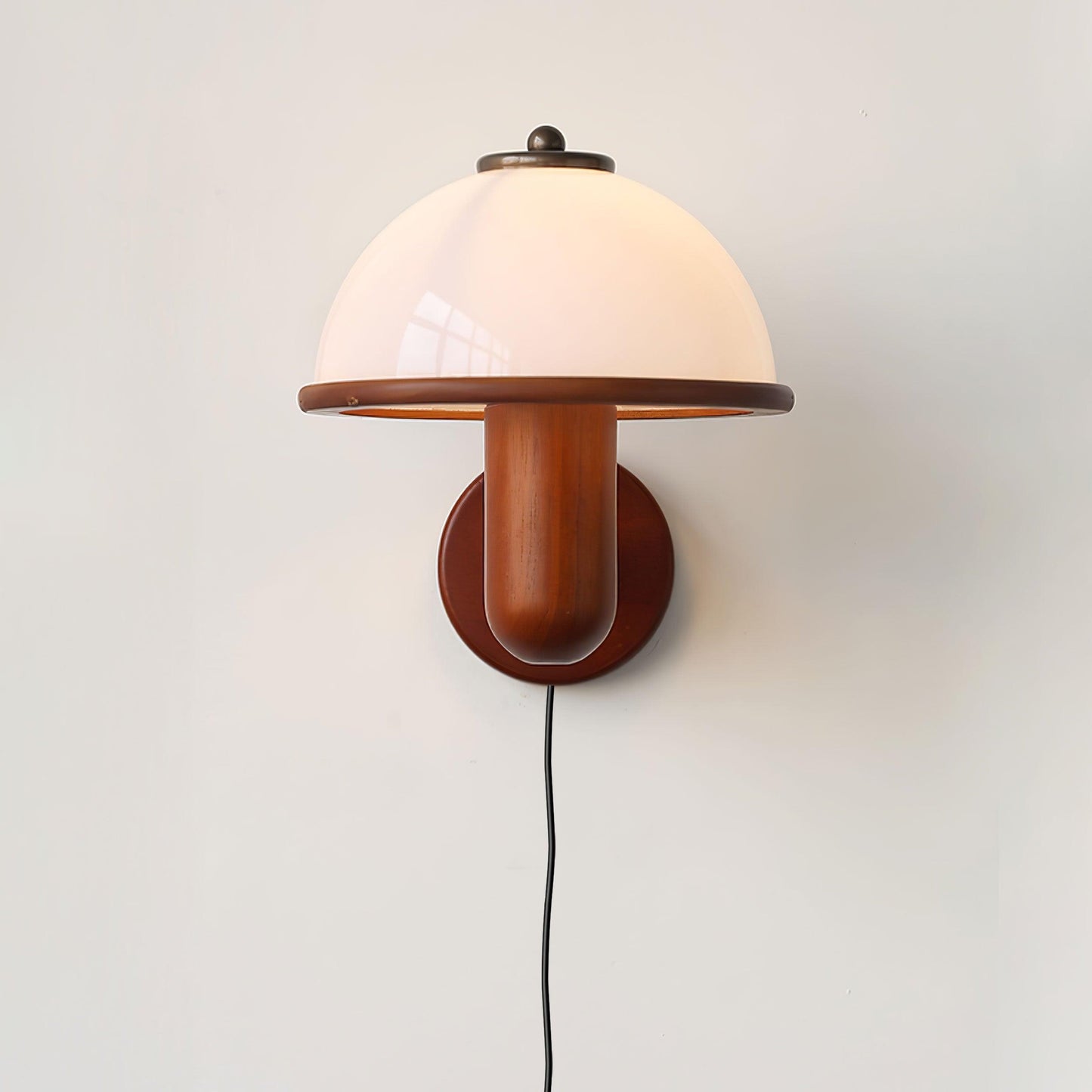 Oak Wood Mushroom Wall Lamp Ambient Living Room Light NALANI