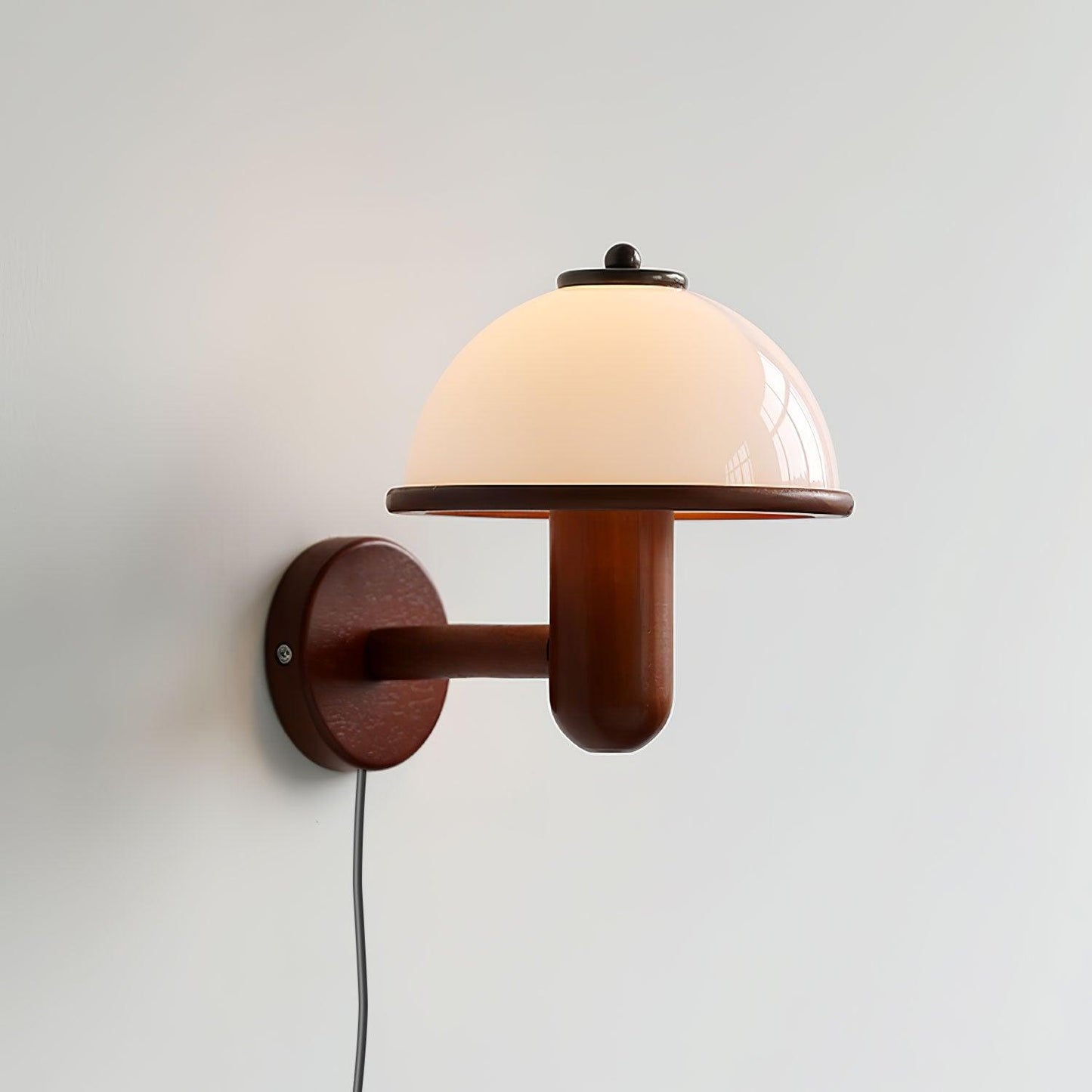 Oak Wood Mushroom Wall Lamp Ambient Living Room Light NALANI