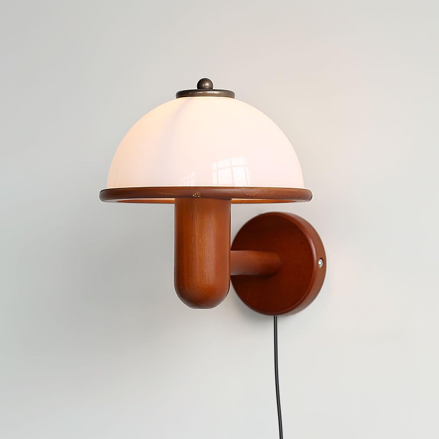 Oak Wood Mushroom Wall Lamp Ambient Living Room Light NALANI