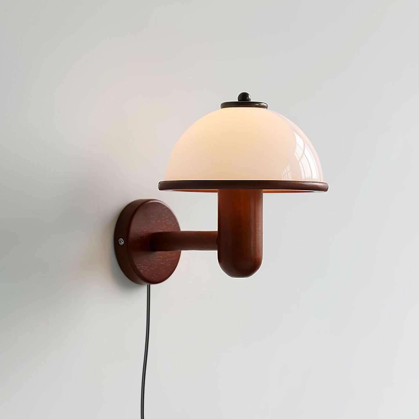 Oak Wood Mushroom Wall Lamp Ambient Living Room Light NALANI