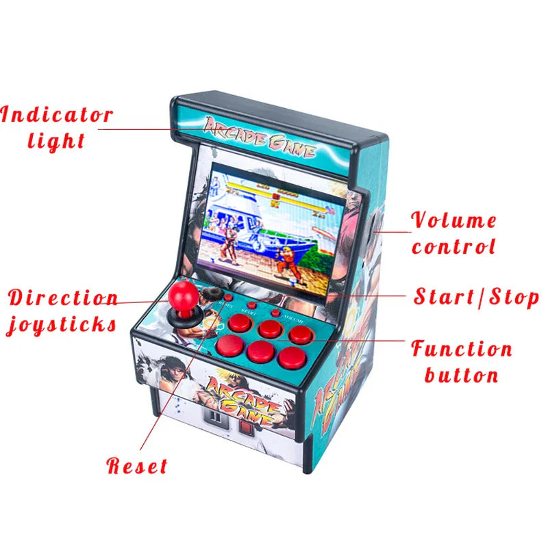 16 Bit Mini Handheld Arcade Console With 150 Games 2.8 Inch NALANI