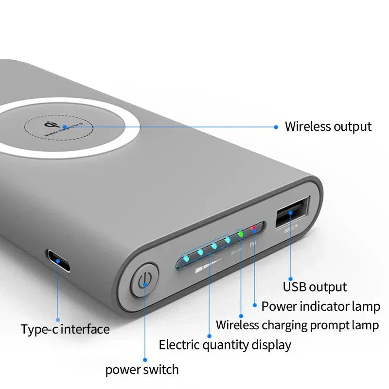 20000mAh Wireless Power Bank Type C Fast Charger Portable NALANI