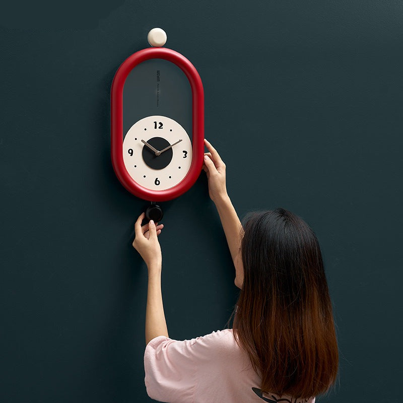 3D Artistic Long Pendulum Clock for Home Decor and Living Room Elegance NALANI