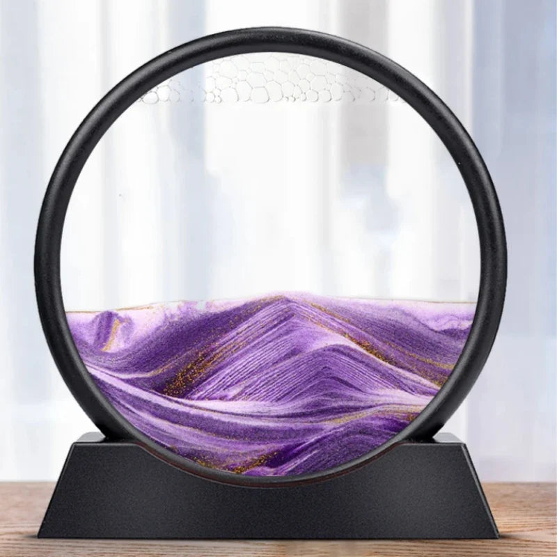 3D Moving Sand Art Deep Sea Sand Sculpture for Relaxation Decor Dark purple NaLani
