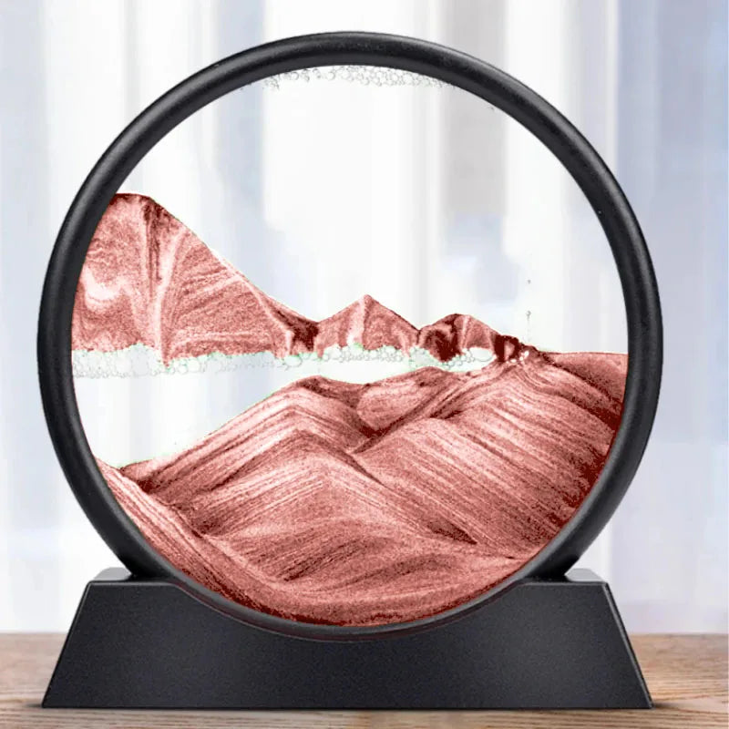 3D Moving Sand Art Deep Sea Sand Sculpture for Relaxation Decor Brown NaLani