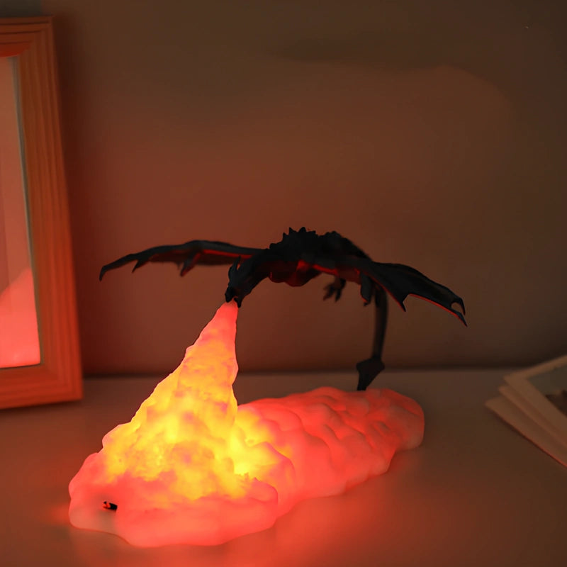 3D-Printed Dragon Nightlight for Fantasy Home Decor NaLani