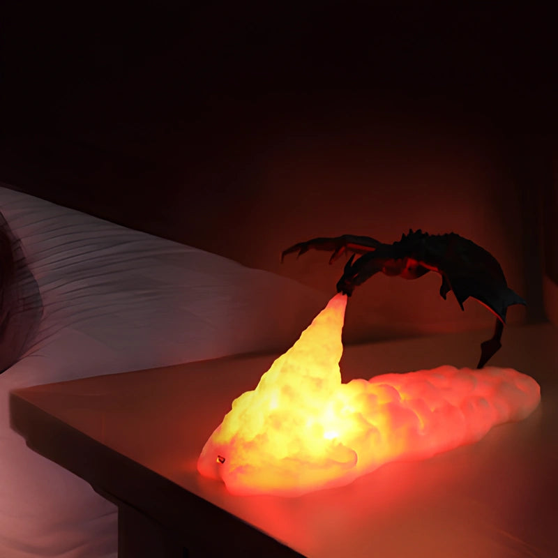 3D-Printed Dragon Nightlight for Fantasy Home Decor NaLani