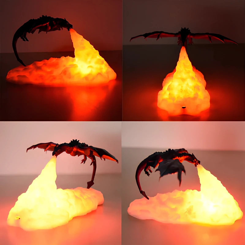 3D-Printed Dragon Nightlight for Fantasy Home Decor NaLani
