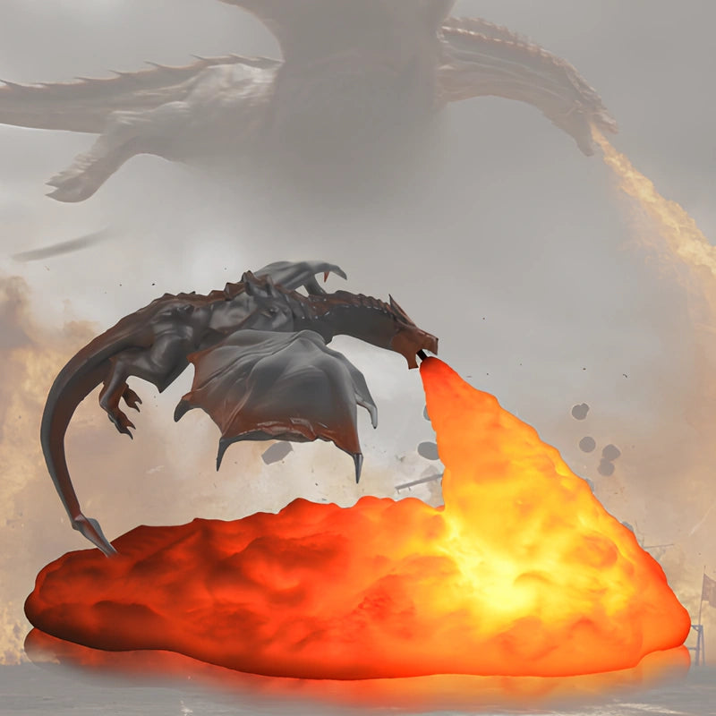 3D-Printed Dragon Nightlight for Fantasy Home Decor NaLani