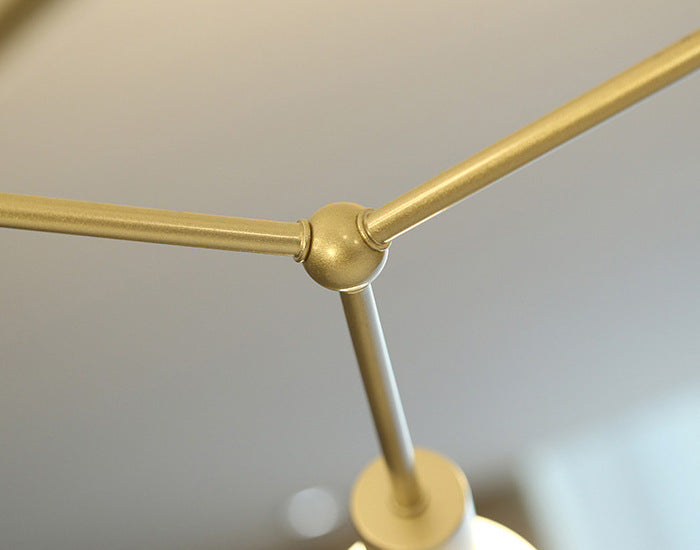 6 Light Branch Chandelier Modern Glass Shade Living Room NALANI