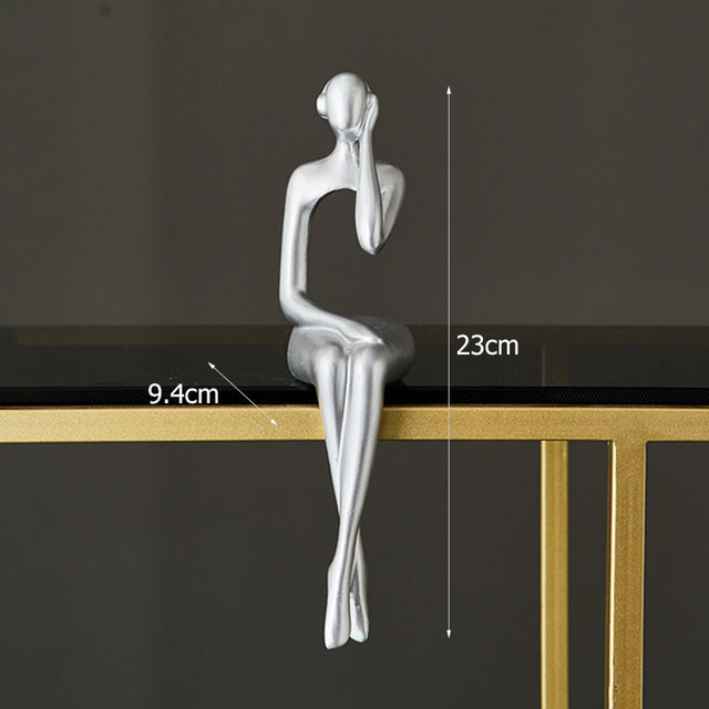 Abstract Book Shelf Decor Figures for Unique Home Accent (Silver) Headphones NaLani
