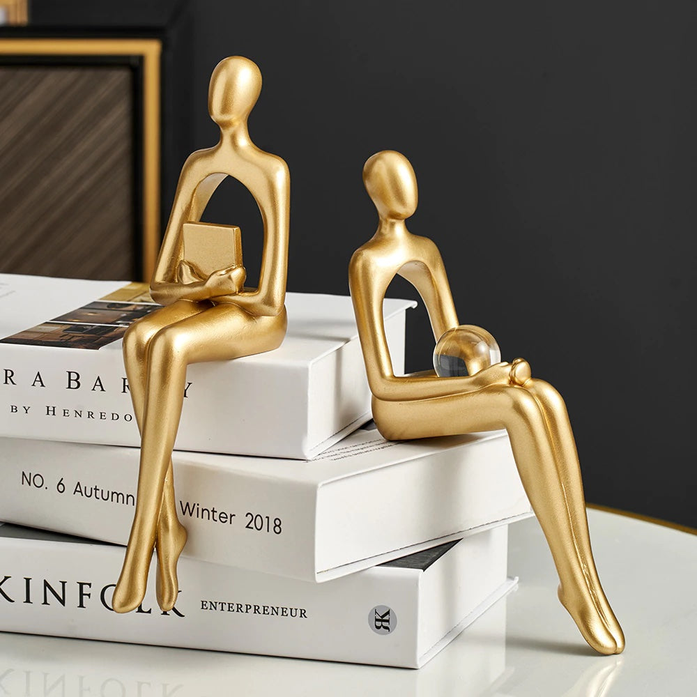 Abstract Book Shelf Decor Figures for Unique Home Accent NaLani