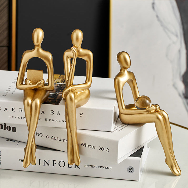 Abstract Book Shelf Decor Figures for Unique Home Accent NaLani