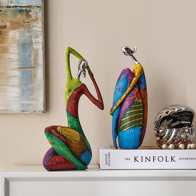 Abstract Cultural Female Sculpture Unique Decorative Art Piece NaLani