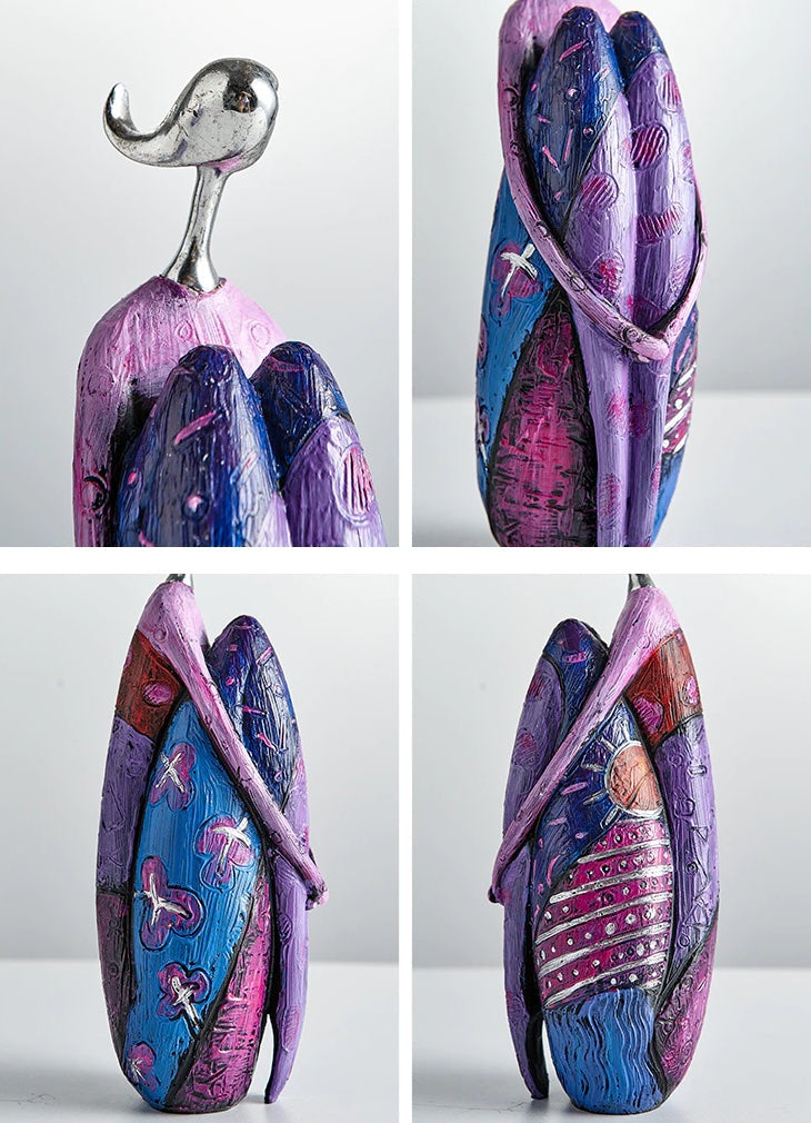 Abstract Cultural Female Sculpture Unique Decorative Art Piece NaLani