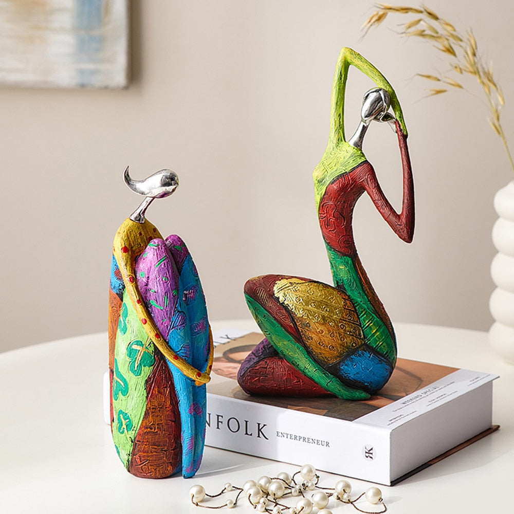 Abstract Cultural Female Sculpture Unique Decorative Art Piece NaLani