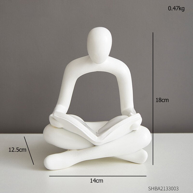Abstract Decorative Figures for Unique Home Decor and Style White NaLani