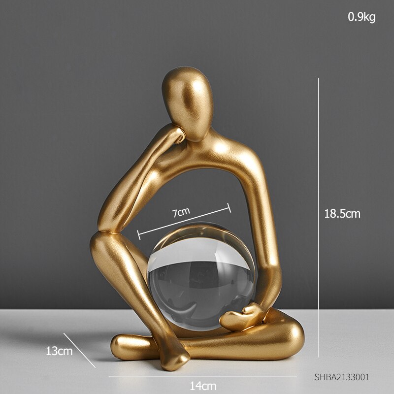 Abstract Decorative Figures for Unique Home Decor and Style Gold NaLani