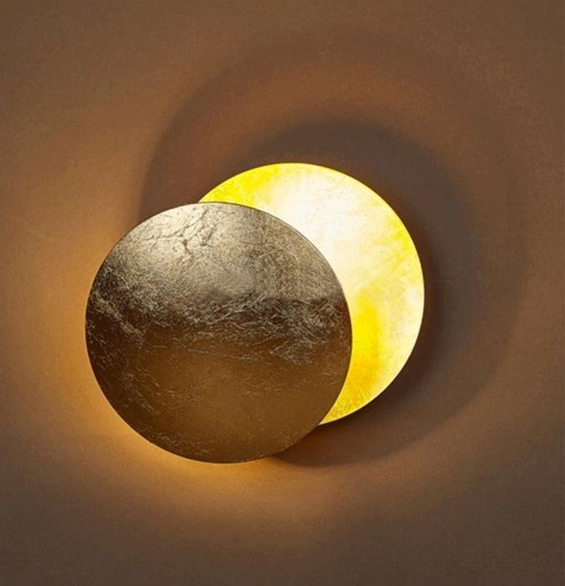 Adjustable Disc Wall Lamp With Nickel Front Disk Modern NALANI