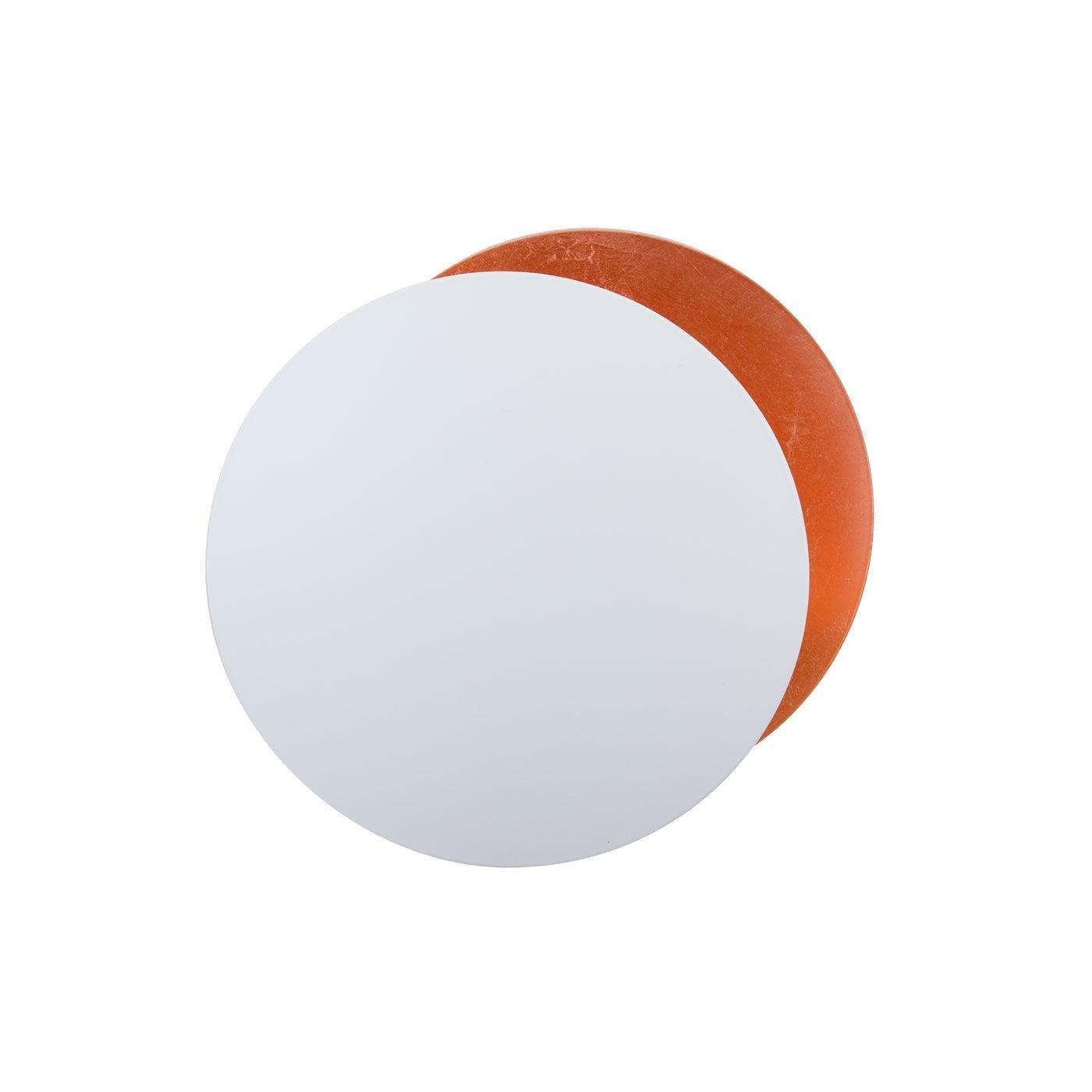 Adjustable Disc Wall Lamp With Nickel Front Disk Modern White & Bronze NALANI