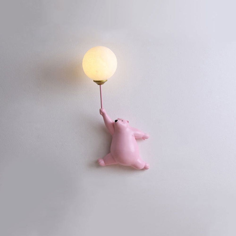 Adorable Bear Balloon Wall Lamp for Kids Room Decoration NaLani