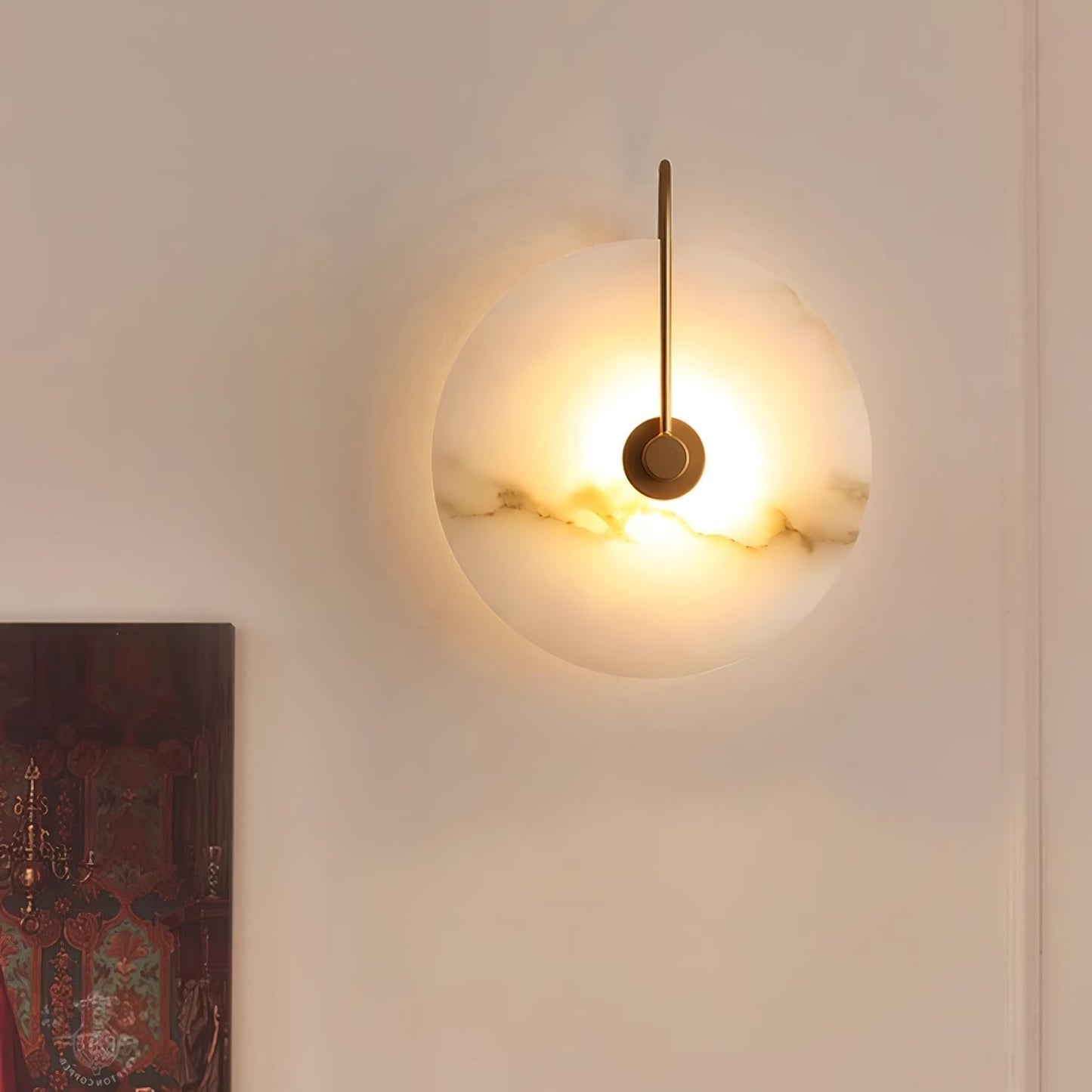 Alabaster LED Wall Sconce With Warm Ambient Glow Lighting NALANI