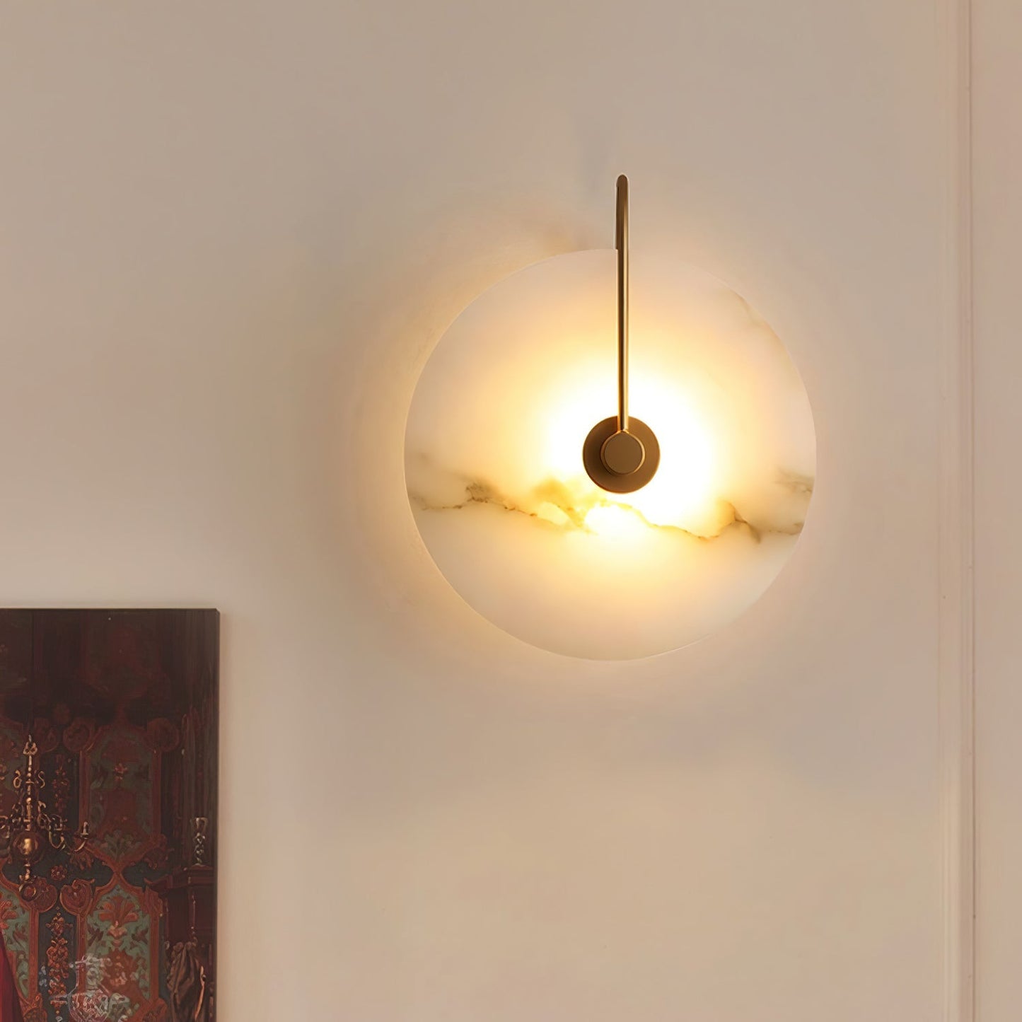 Alabaster LED Wall Sconce With Warm Ambient Glow Lighting NALANI