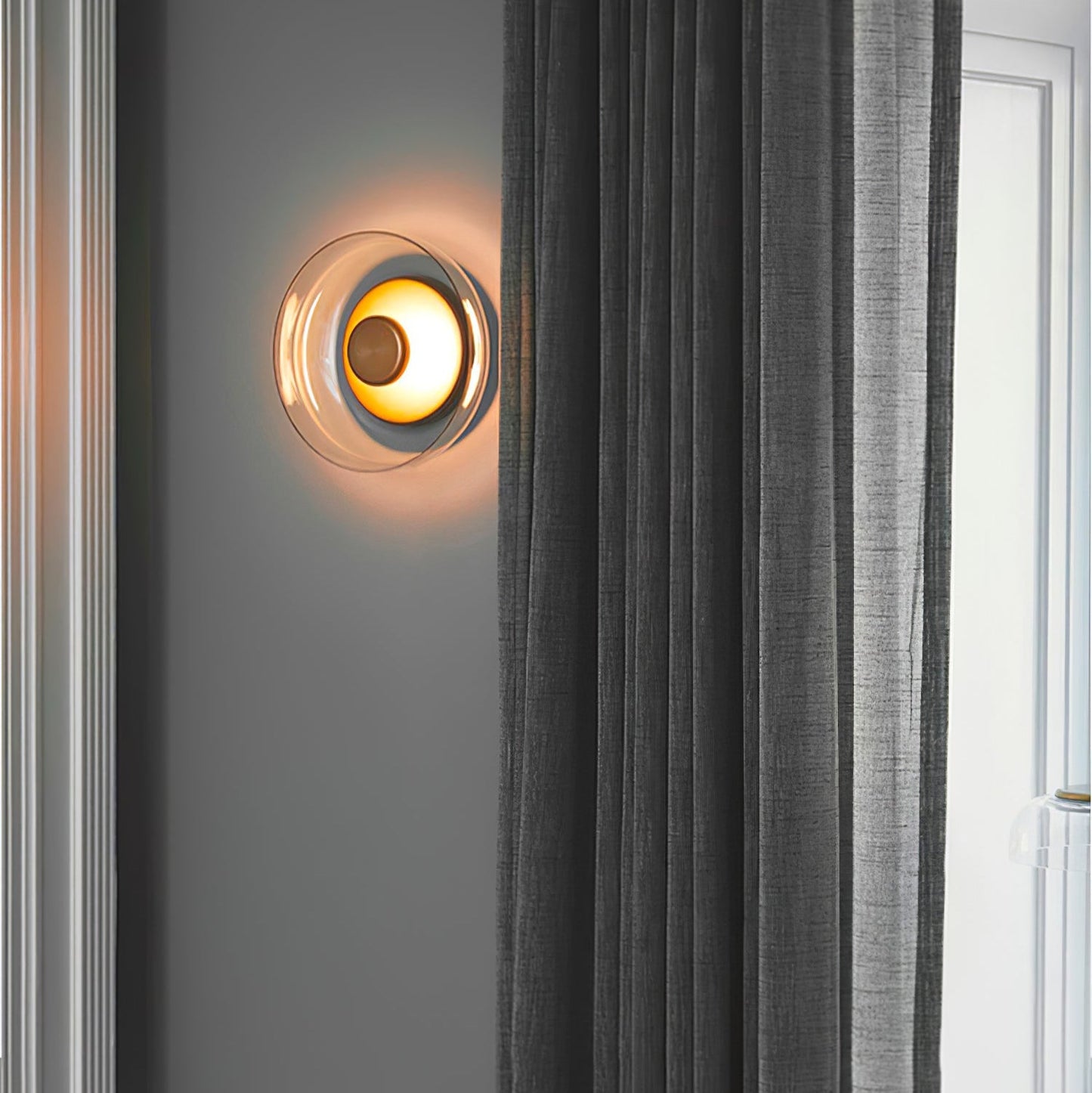 Ambient LED Wall Light With Glass And Brass Screen NALANI