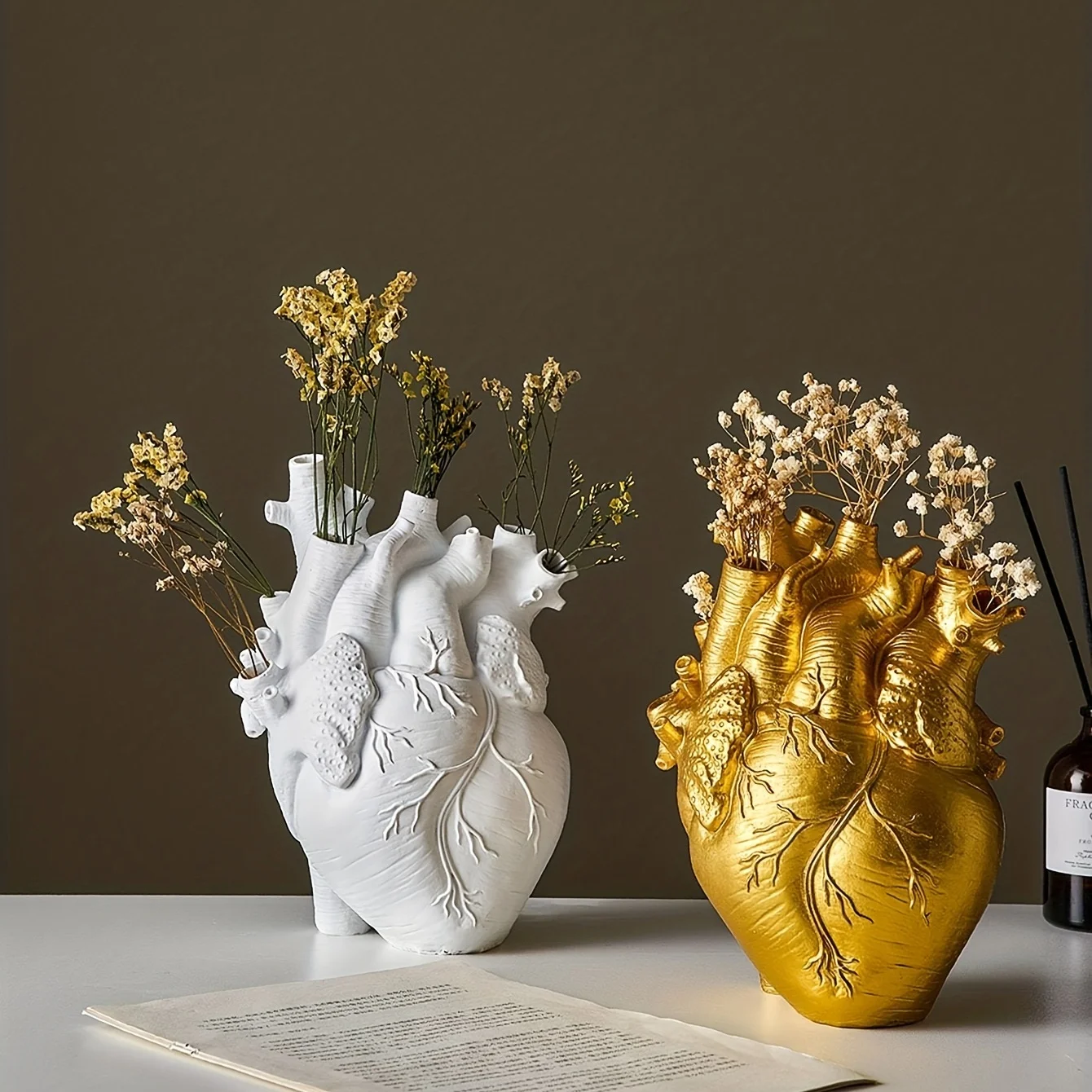 Anatomical Heart Shaped Vase for Fresh or Dried Flowers NALANI
