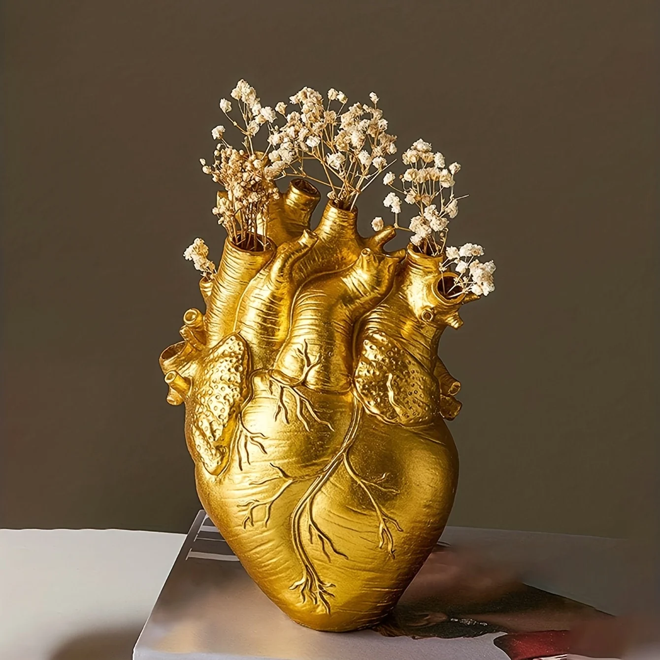 Anatomical Heart Shaped Vase for Fresh or Dried Flowers NALANI