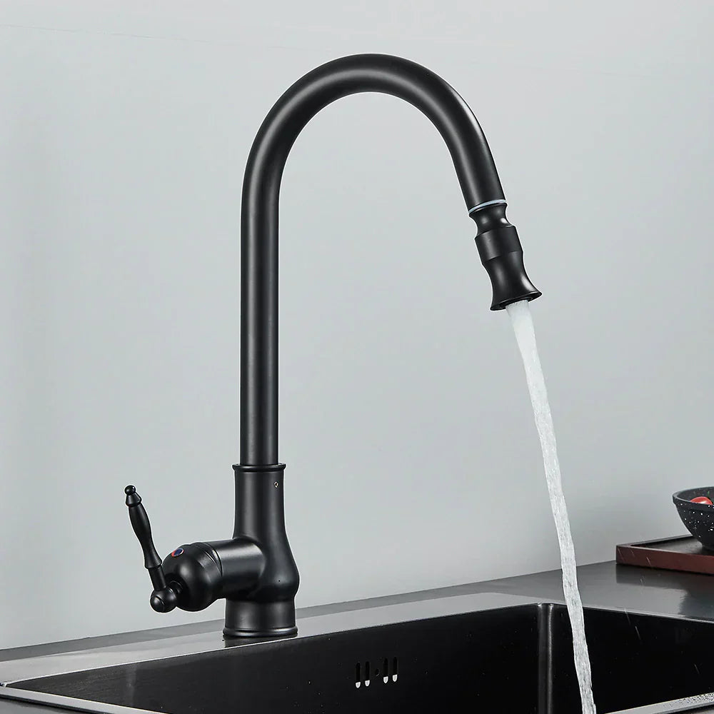 Antique Bronze Pull Out Kitchen Faucet With Touch Sensor-Elektronica/Gadgets-NaLani
