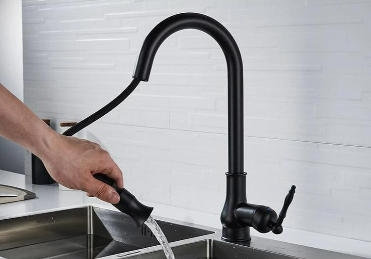 Antique Bronze Pull Out Kitchen Faucet With Touch Sensor-Elektronica/Gadgets-NaLani