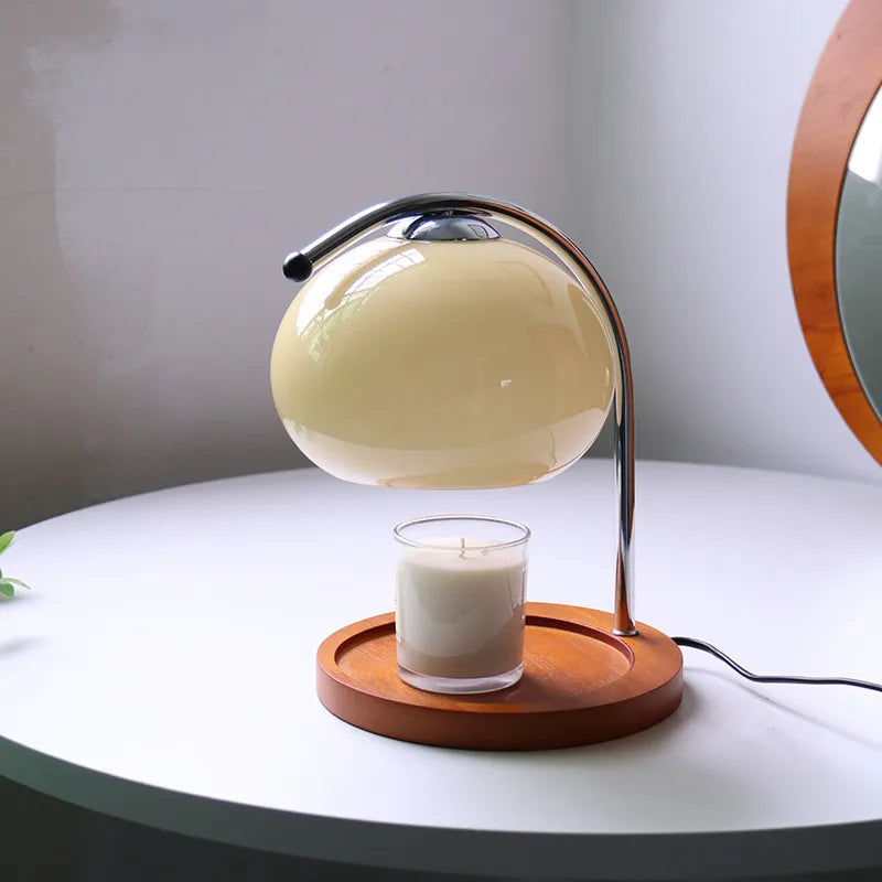 Aroma Candle Melting Lamp for Relaxing Ambiance and Aromatherapy Yellow UK Plug NALANI